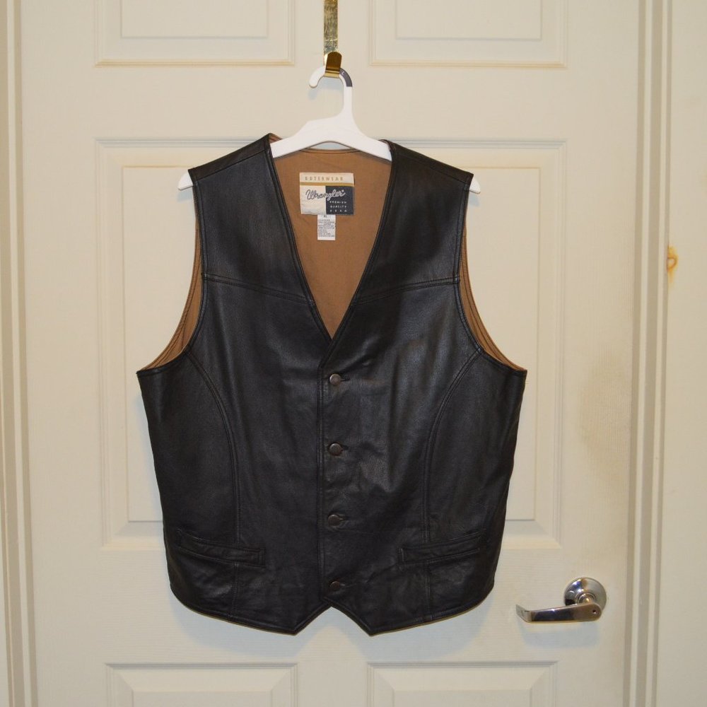 Wrangler Leather Vest size XL